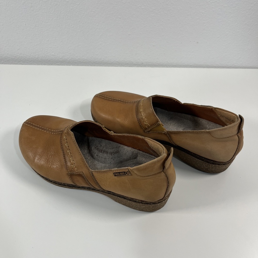 Women's Pikolinos Granada Tan Camel Leather Clog Shoes Women's Size EU38 US7.5/8 - Picture 5 of 11